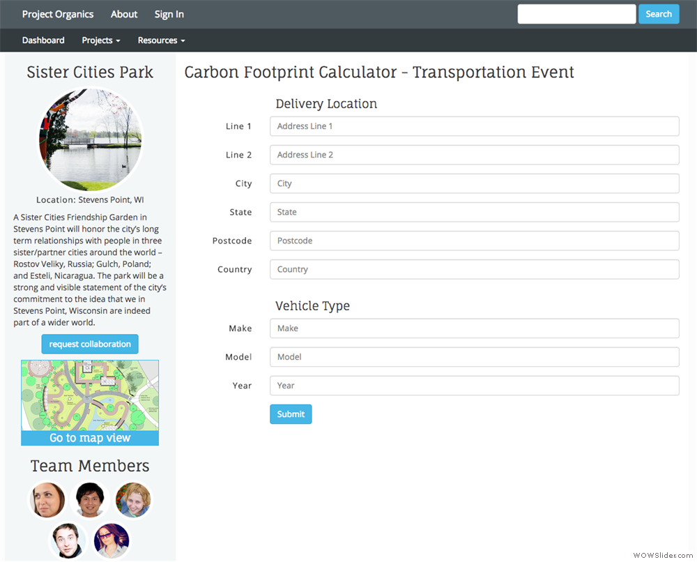 organics footprint calculator